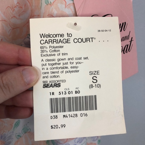 Carriage Court Vintage Floral Lace Nightgown and Coat Set Small - Picture 12 of 14